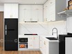 Tủ Bếp Gỗ Công Nghiệp Chữ L Màu Trắng Tân Cổ Điển 