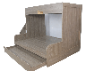Giường 3 tầng gỗ mdf hiện đại, đa năng cho phòng bé 