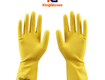 Găng tay gia dụng latex màu vàng l1801 mềm, dẻo, dễ thao tác...
