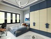Combo phòng ngủ trẻ em màu xanh hiện đại cho bé trai