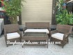 Bàn ghế sofa mây nhựa sân vườn ngoài trời 
