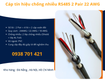 Cáp tín hiệu chống nhiễu RS485 2 Pair 22AWG sẵn kho phân phối Đà Nẵng, Nghệ An 