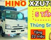 Hino XZU730 5 Tấn Thùng Mui Bạt Nhôm 5m7