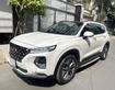 2 Hyundai SantaFe 2.2L Htrac AWD 2020 dầu, màu trắng.