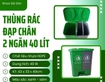 Thùng rác đạp chân 2 ngăn 40 lít giá ưu đãi