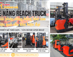 Xe nâng Reach Truck   Giải pháp tối ưu cho kho hàng lối đi hẹp