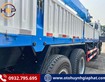 6 Xe tải Howo 4 chân gắn cẩu 20 tấn cabin TX350