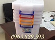 Thùng nhựa lớn đựng hồ sơ, đồ dùng trong văn phòng. 