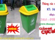 Thùng rác composite treo đôi 