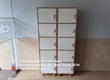 Tủ lcoker 5 cánh cao 160 màu sồi cánh trắng 950k 