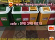 Thùng đựng rác 3 ngăn với 3 màu 