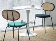 Bộ Bàn Tiếp Khách Văn Phòng Nhỏ Gọn 2 Ghế Ngồi Lưng Đan Mây Nệm Nhung TE TULIP...