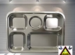 Khay ăn cơm inox có nắp đậy 