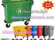 Xe rác 660 lít nhựa HDPE 4 bánh xe nhiều màu sắc 
