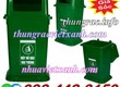 Thùng rác nắp hở 100 lít có đế nhựa HDPE 