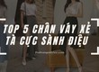 Chân váy xẻ tà 1 bên 