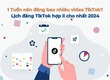 1 Tuần nên đăng bao nhiêu video TikTok  Update mới nhất 2024 