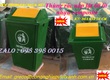 Thùng rác composite 60L nắp lật 