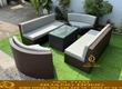 Sofa đan sợi nhựa giả mây dành cho phòng khách gia đình 