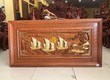 Tranh gỗ gõ đỏ dát vàng thuận buồm xuôi gió T170 