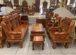 Bộ bàn ghế hương đá Quốc voi mặt khung tranh 6 món tay 12 BBG639 
