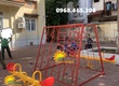 Cầu trượt trẻ em, thang leo xích đu mầm non ngoài trời 