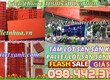 Tấm lót sàn sân khấu 500x1000x50mm mặt liền màu cam 