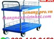 Xe đẩy hàng 2 tầng sàn nhựa 300kg 
