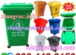 Thùng rác 60 lít nắp kín nhựa HDPE 4 bánh xe 