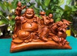 Tượng gỗ Di Lặc tam phúc   Mỹ nghệ Âu Lạc 
