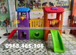 Cầu trượt khối nhà cho bé hàng nhập khẩu dày bền 