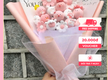 Bó hoa đất sét tone hồng nhà Chip hàng mới 2024 