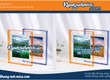 Khung ảnh mica để bàn tích hợp đèn led hiện đại 