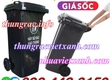 Khuyến mãi giá sốc   thùng rác 120 lít màu đen nhựa HDPE nắp kín 2 bánh...