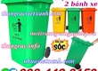 Thùng rác 240 lít nắp kín nhựa HDPE 2 bánh xe 