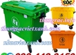 Xe thu gom rác 660 lít nhựa HDPE 4 bánh xe 