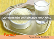 Quy định kiểm dịch Sữa Bột nhập khẩu 