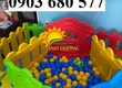 Nhà banh nhựa lắp ghép cho trẻ em mầm non vui chơi 