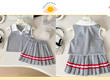 Set áo   chân váy phong cách Hàn Quốc dễ thương cho bé gái