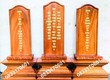 Bộ bài vị thờ thần linh và gia tiên bằng gỗ tốt 