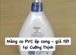 Màng co PVC ép cong bọc chai mỹ phẩm có vòi 