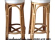 Ghế quầy bar cao mây tự nhiên 
