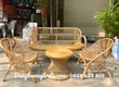 Bàn ghế sofa mây tự nhiên tay cuộn phòng khách 