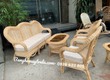 Bàn ghế sofa mây lưới mắt cáo 