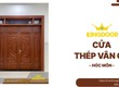 Cửa Thép Vân Gỗ Tại Hóc Môn   Giá Tốt   Mẫu Đẹp 