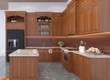 Tủ Bếp Gỗ Xoan Đào Kết Hợp Bàn Đảo Hiện Đại, Tiện Nghi 