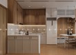 Tủ Bếp Gỗ Công Nghiệp MDF Thiết Kế Vintage Ấm Áp Hiện Đại 