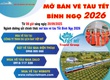 Vé tàu tết 2026 năm Bính Ngọ chính thức mở bán từ 08:88 ngày 20/9/2025 