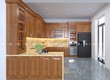 Tủ Bếp Gỗ Xoan Đào Thiết Kế Chữ U Tiện Dụng 