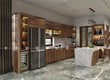 Tủ Bếp Gỗ Tự Nhiên Thiết Kế Chữ I Có Đảo Bếp Sang Trọng 